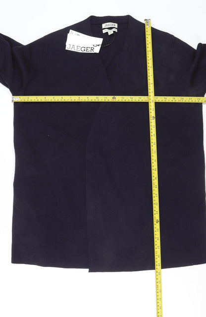 Marks and Spencer Jaeger Women's Blue Merino Wool Cardigan M