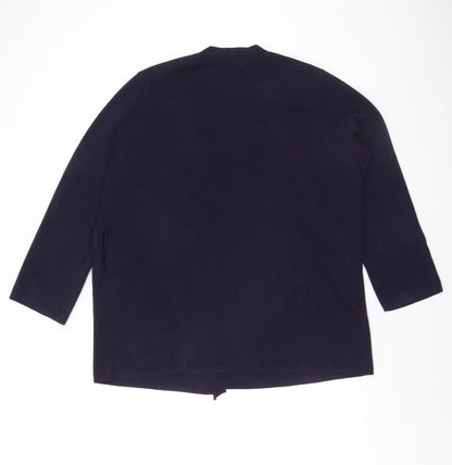 Marks and Spencer Jaeger Women's Blue Merino Wool Cardigan M