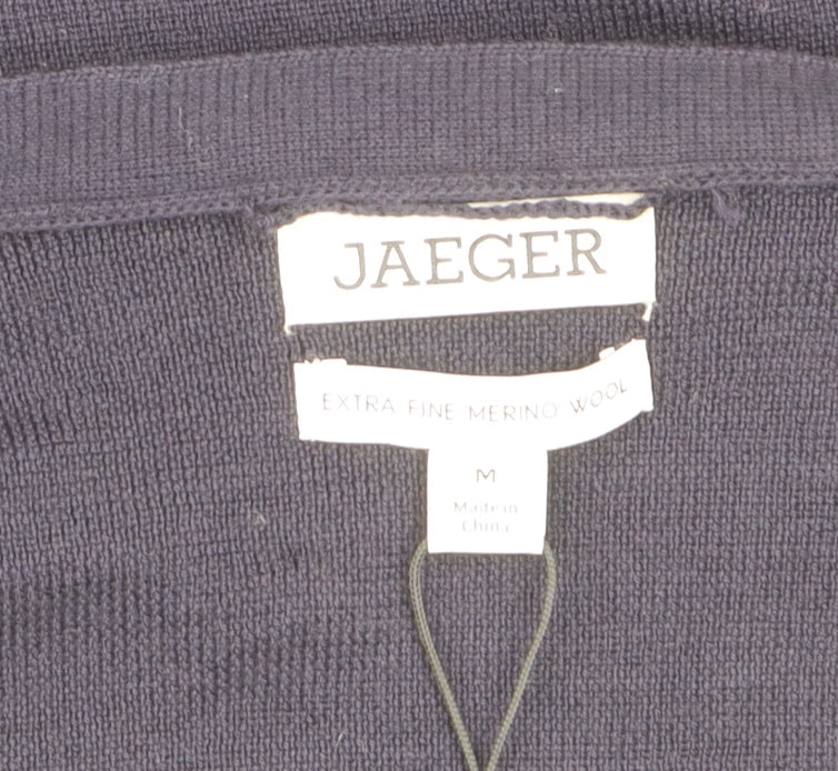 Marks and Spencer Jaeger Women's Blue Merino Wool Cardigan M