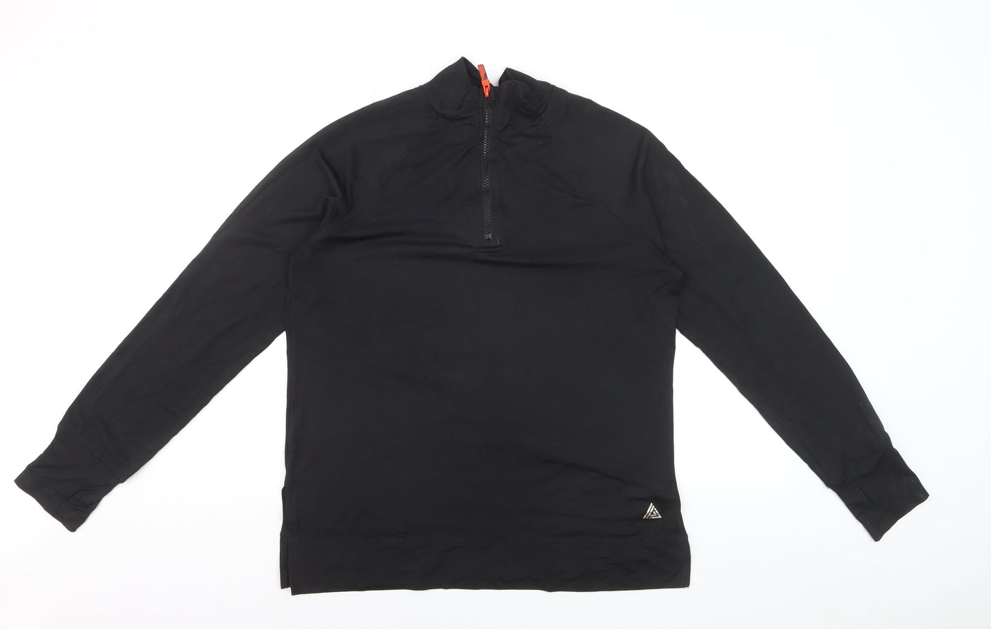 Next Active Women’s Black 1/2 Zip Pullover Sweatshirt Size 14 Polyester Blend