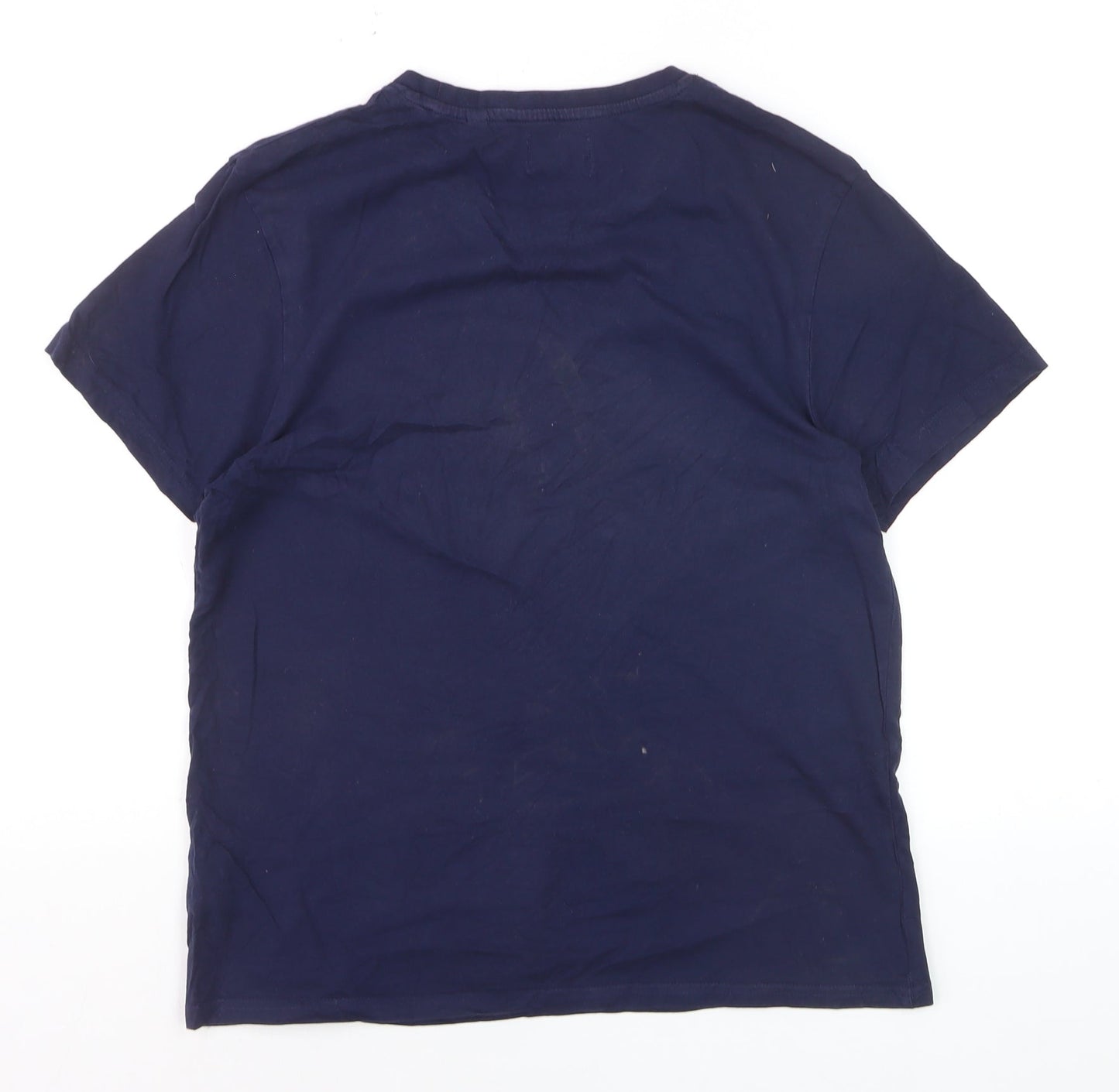Lee Cooper Womens Blue Cotton Short Sleeve Crew Neck T-Shirt Size 10