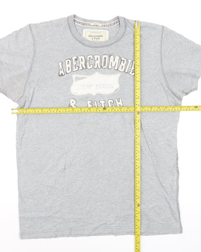 Abercrombie & Fitch Men's Grey XL Muscle Fit Graphic T-Shirt
