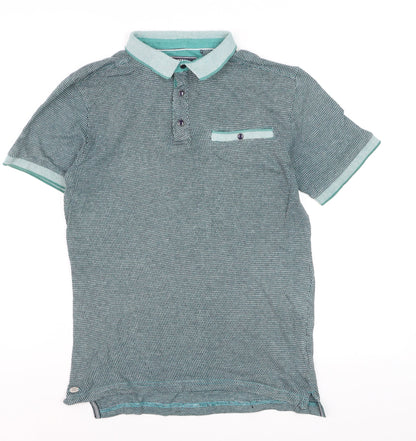 Kensington Eastside Men's Blue Short Sleeve Cotton Polo Small