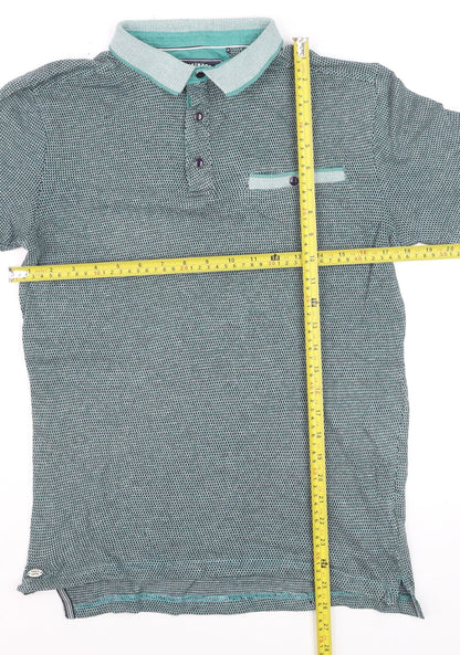 Kensington Eastside Men's Blue Short Sleeve Cotton Polo Small