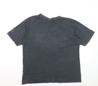 Pull&Bear Womens Black Love Your Soul Graphic T-Shirt Size 8