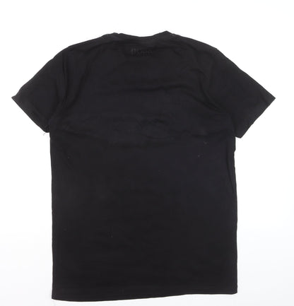 Hugo Boss Men's Black Logo Crew Neck Cotton T-Shirt Size L