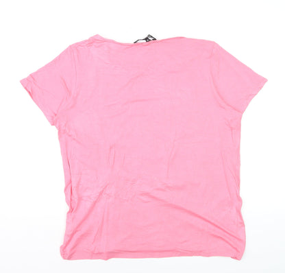 Debenhams Women’s Pink Basic Short Sleeve Jersey T-Shirt Size 18