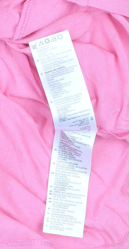 Debenhams Women’s Pink Basic Short Sleeve Jersey T-Shirt Size 18