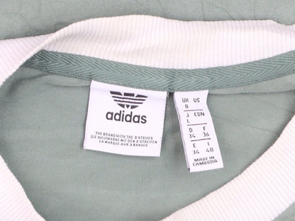 Adidas Womens Green Long Sleeve Crew Neck T-Shirt Size 8