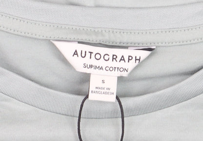 Marks and Spencer Autograph Women's Green Supima Cotton T-Shirt Size S