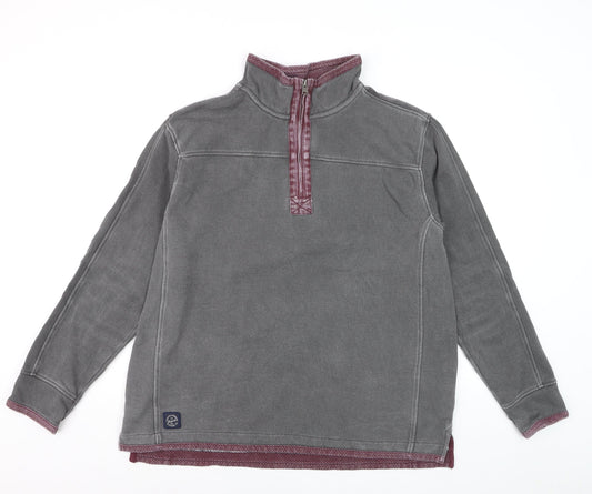 Tokyo Laundry Men's Grey 1/2 Zip Sweatshirt L Regular Fit