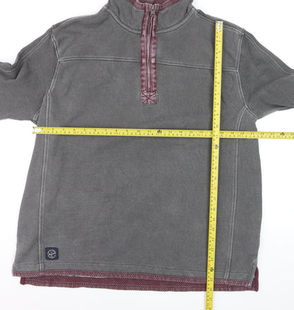 Tokyo Laundry Men's Grey 1/2 Zip Sweatshirt L Regular Fit