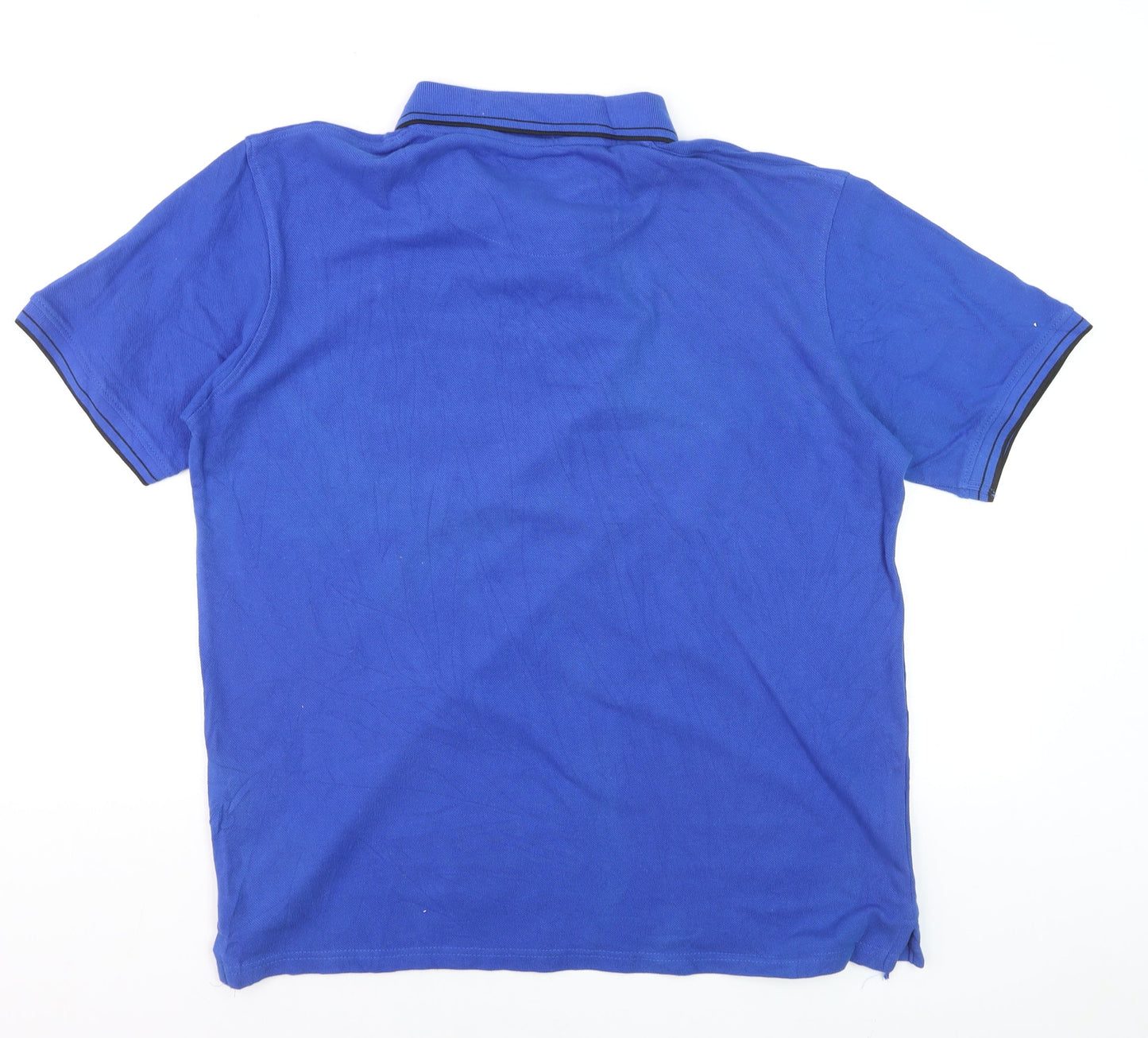 Lyle & Scott Men's Blue Cotton Polo Shirt XL Regular Fit