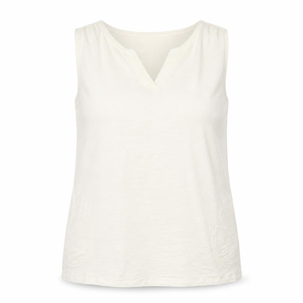 Naturals d&co. Womens Ivory Cotton Sleeveless Tank Top XL