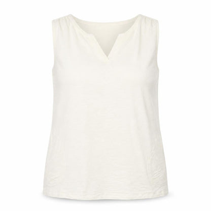 Naturals d&co. Womens Ivory Cotton Sleeveless Tank Top XL