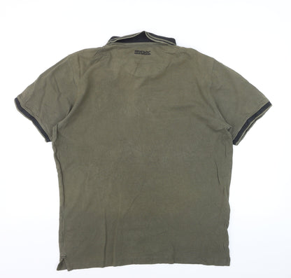Regatta Men’s Green Cotton Polo Shirt L Casual Outdoor