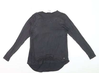 Miss Captain Trend Women's Blue Colourblock Long Sleeve Blouse Size 6