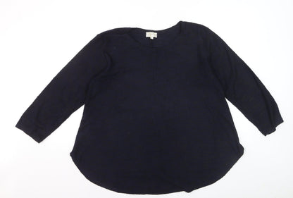Apricot Women's Black Knit 3/4 Sleeve Basic Blouse S