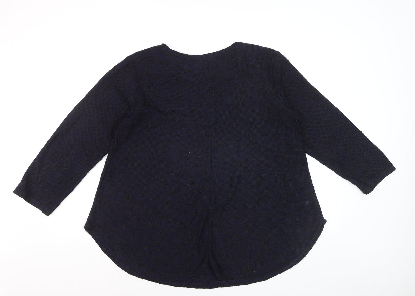 Apricot Women's Black Knit 3/4 Sleeve Basic Blouse S