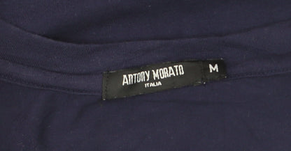 Antony Morato Men's Blue Slim Fit V-Neck Cotton T-Shirt M