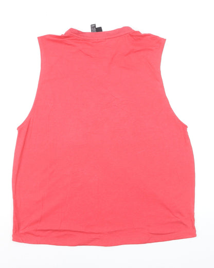 Adidas Men's Red Sleeveless Tank Top L Breathable Gym Activewear