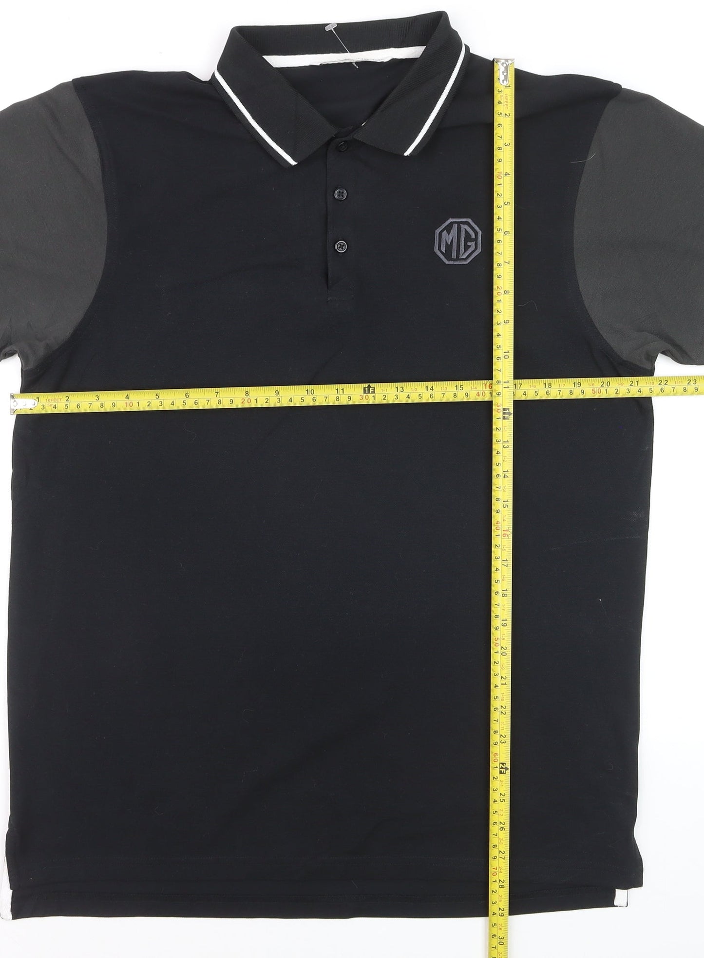 Kustom Kit Men’s Black XL Polo Shirt MG Logo Short Sleeve Cotton