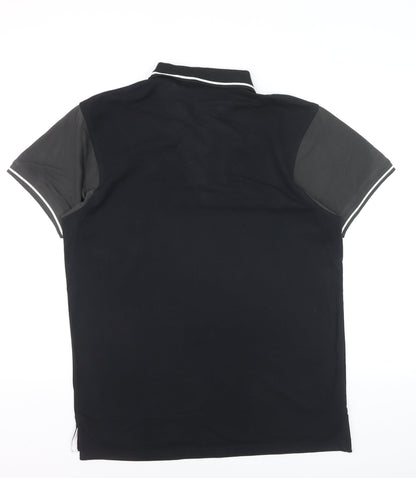 Kustom Kit Men’s Black XL Polo Shirt MG Logo Short Sleeve Cotton