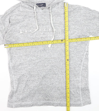 Abercrombie & Fitch Women's Grey Small Pullover Hoodie Soft Knit