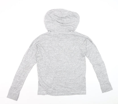 Abercrombie & Fitch Women's Grey Small Pullover Hoodie Soft Knit