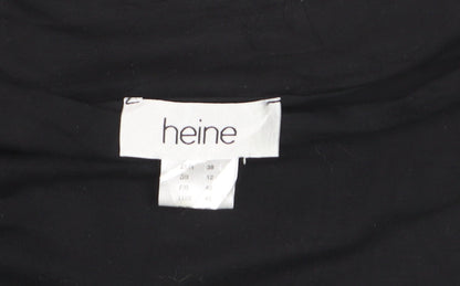 Heine Women’s Black Asymmetrical Long Sleeve Tunic Blouse Size 12