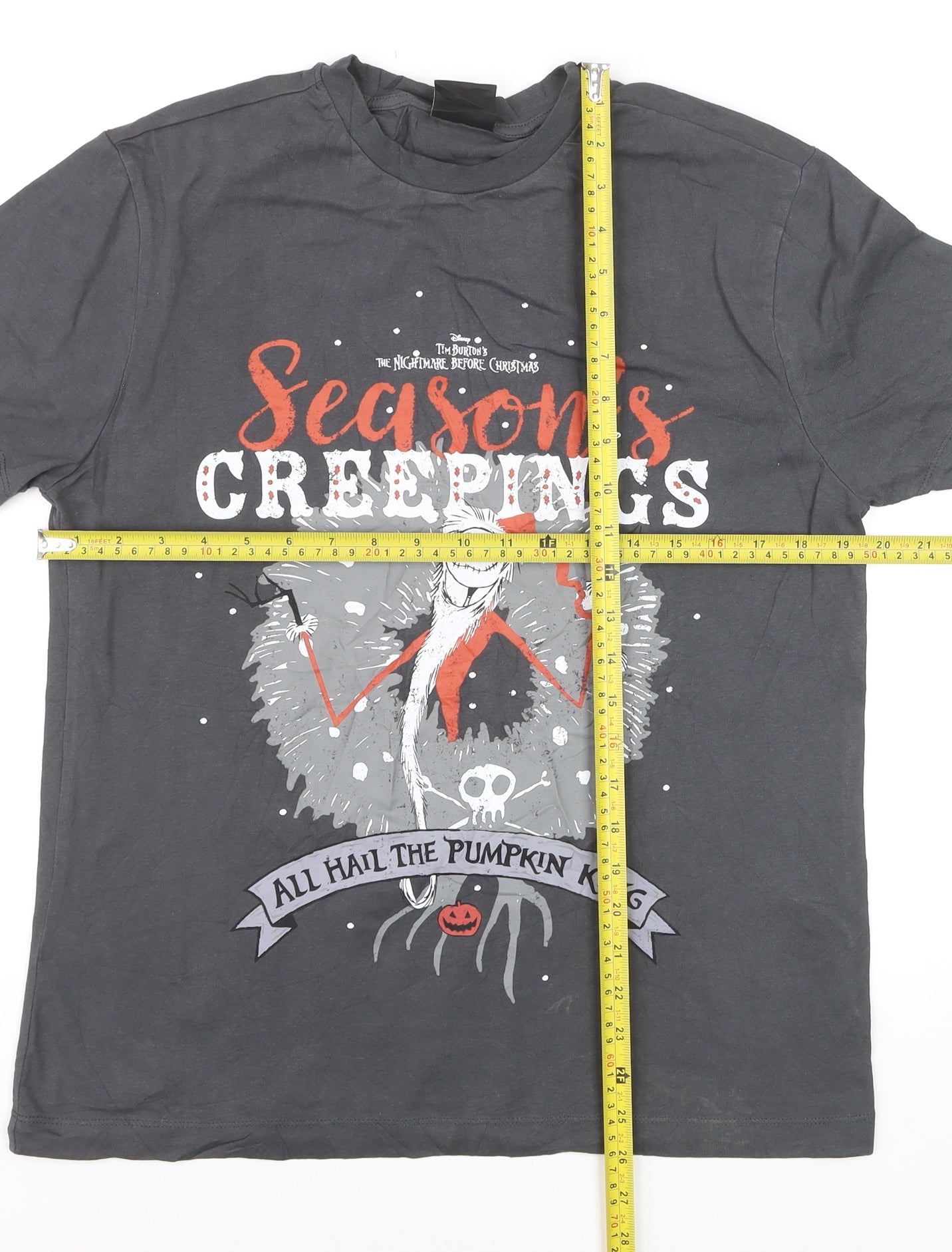 Disney The Nightmare Before Christmas Men's Grey Graphic T-Shirt M