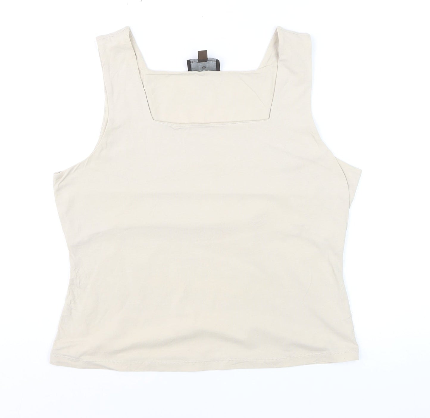 Fenn Wright Manson Women's Beige Cotton Elastane Tank Top Size 16