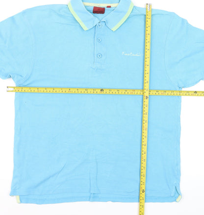 Pierre Cardin Men's Blue Cotton Polo Shirt Size M Classic Fit