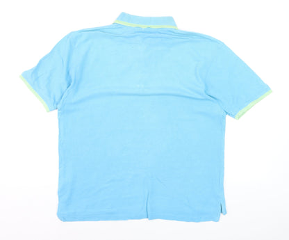 Pierre Cardin Men's Blue Cotton Polo Shirt Size M Classic Fit