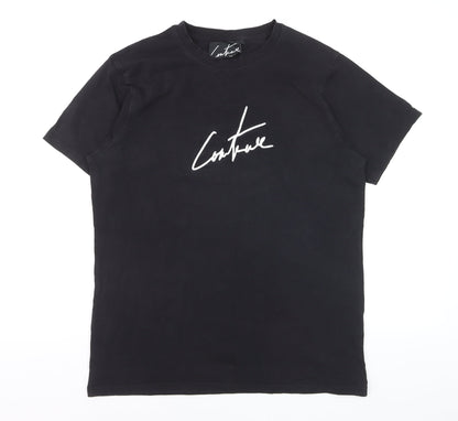 Couture Men's Black Logo Graphic T-Shirt Size L