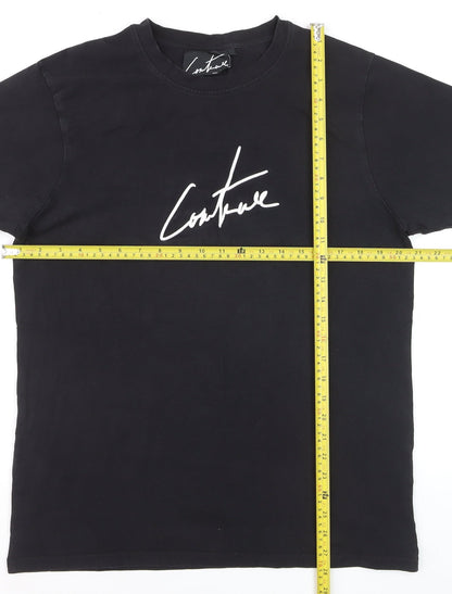 Couture Men's Black Logo Graphic T-Shirt Size L