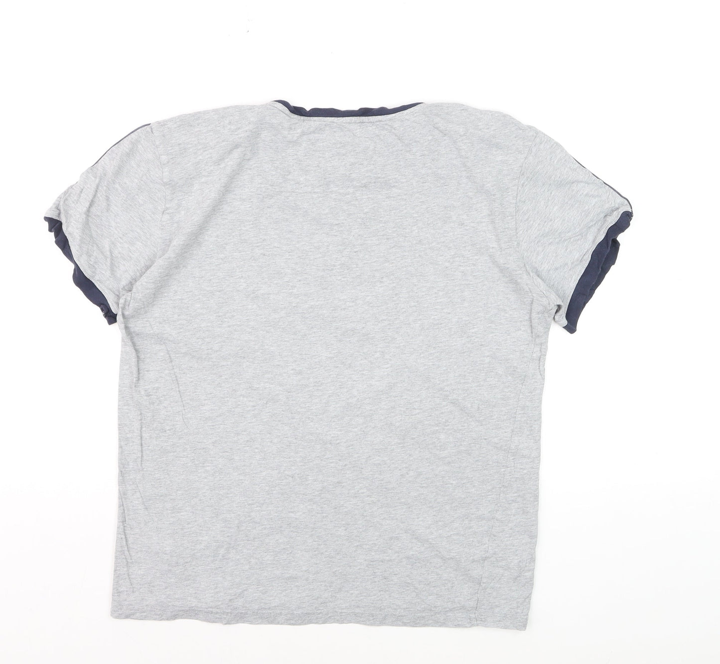 Tommy Hilfiger Men's Grey Medium Crew Neck Logo T-Shirt