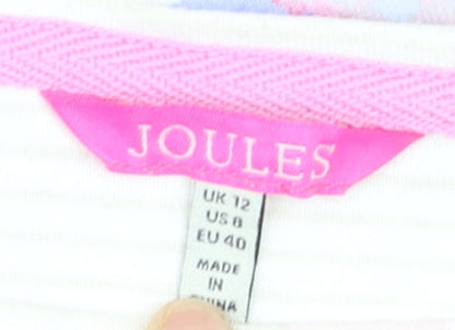 Joules Women's Multicoloured Floral Cotton T-Shirt Dress Size 12