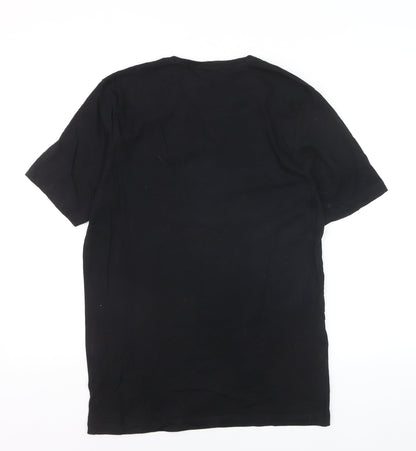 BOSS Men's Black Cotton Crew Neck Logo T-Shirt Size L