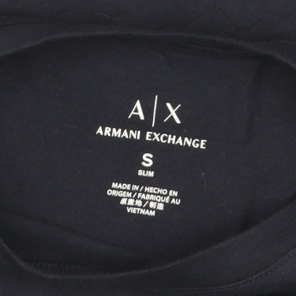 Armani Exchange Men’s Blue Slim Fit Logo Crew Neck T-Shirt Size S