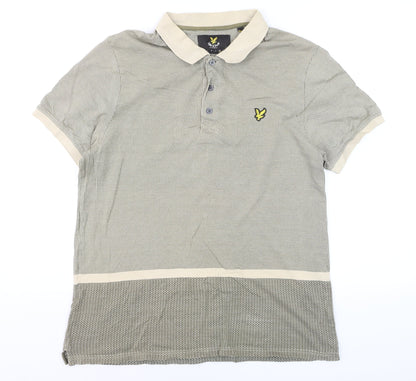 Lyle & Scott Men’s Beige XL Cotton Short Sleeve Polo Shirt