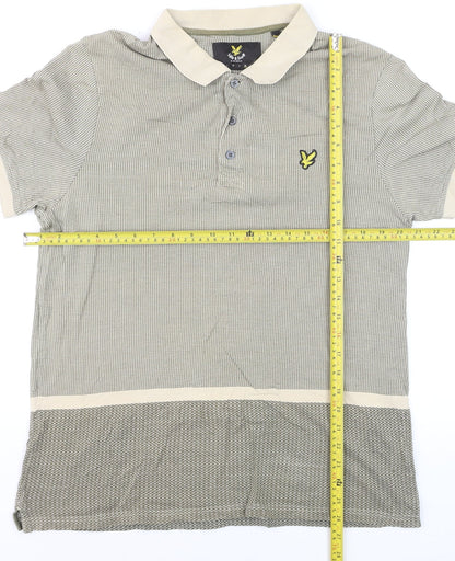 Lyle & Scott Men’s Beige XL Cotton Short Sleeve Polo Shirt