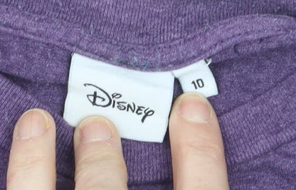 Disney Women's Purple Minnie Mouse Graphic T-Shirt Size 10