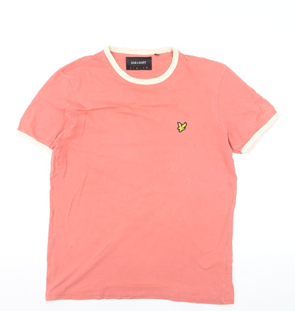 Lyle & Scott Men's Pink Crew Neck Short Sleeve Cotton T-Shirt M