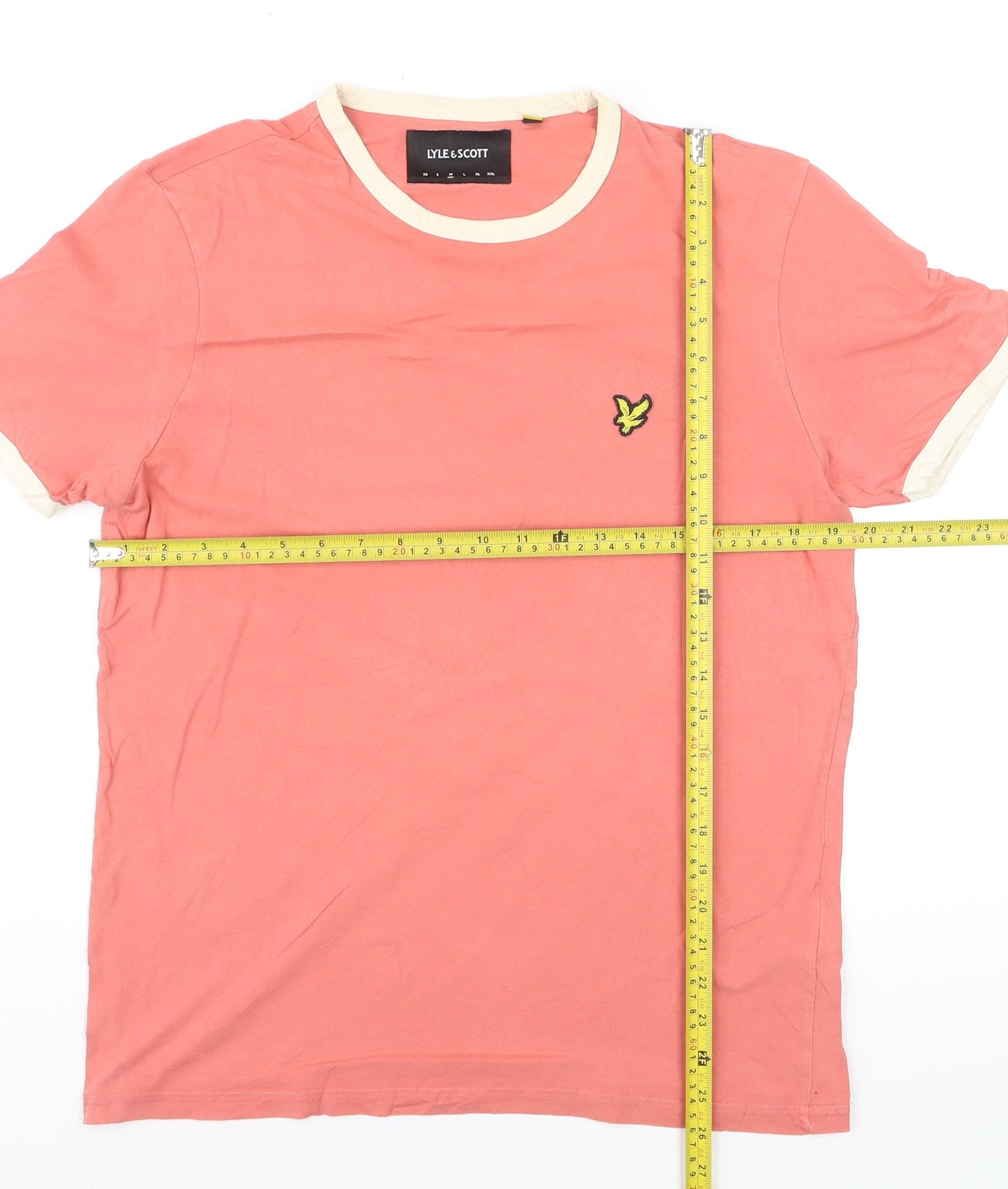Lyle & Scott Men's Pink Crew Neck Short Sleeve Cotton T-Shirt M