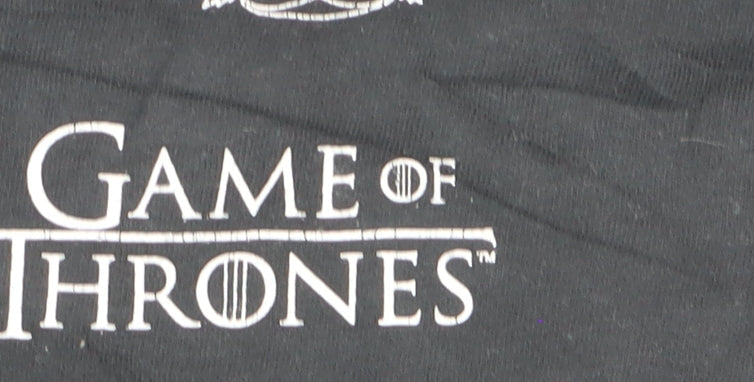 Game of Thrones Women's Black Cotton Short Sleeve T-Shirt Size S