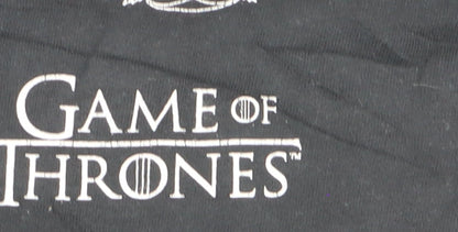 Game of Thrones Women's Black Cotton Short Sleeve T-Shirt Size S
