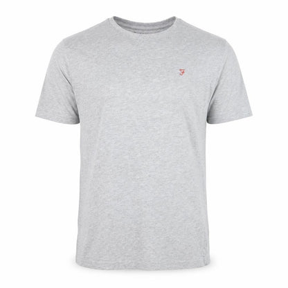 Farah Men's Grey Cotton Jersey Crew Neck Short Sleeve T-Shirt M