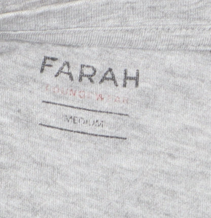 Farah Men's Grey Cotton Jersey Crew Neck Short Sleeve T-Shirt M