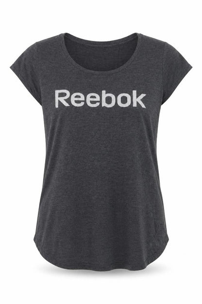 Reebok Womens Grey Short Sleeve Crew Neck T-Shirt Size L